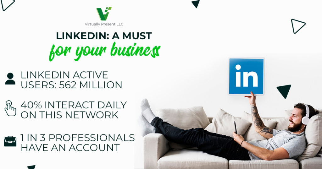 man, headphones, linkedin, sofa, text, virtually present logo