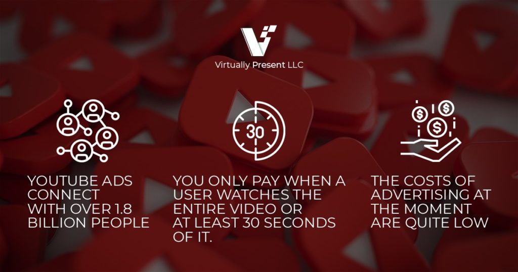 youtube logo, red and white background, text